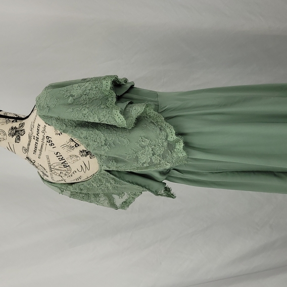 {Baltic Born} Dress off shoulder sage lace - Picture 5 of 8